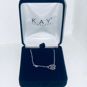 Open Hearts key necklace by JaneSeymour —rose gold